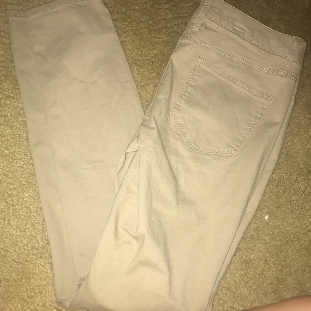 Tan skinny jeans